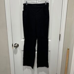 George Women Pull On Straight Leg Comfort Stretch Pants Black M